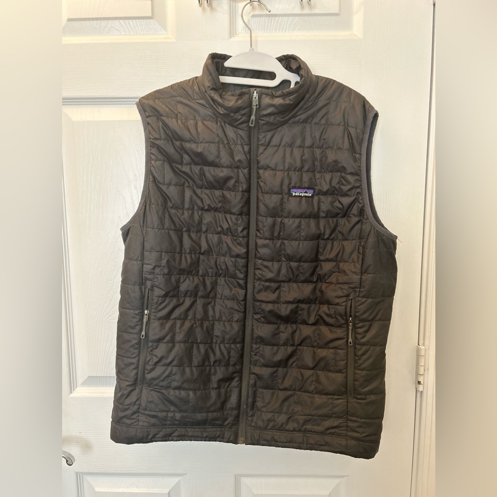 Patagonia Quilted Nano Puff Vest Lightweight Primaloft Black Men’s Size l